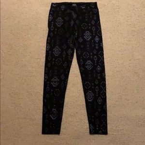 Justice Diamond Pattern all Black Leggings